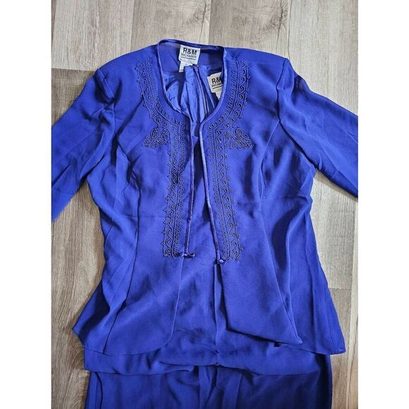 R & M Richard's Size 16 Royal Blue Dress and Blazer - Picture 11 of 12